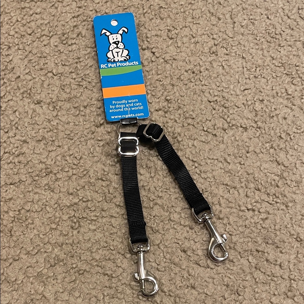 RC Pet Products Black Double Dog Leash Connector - Small Dogs